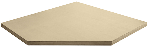 Borðplata fyrir hornskáp 35 x 864 x 463 mm