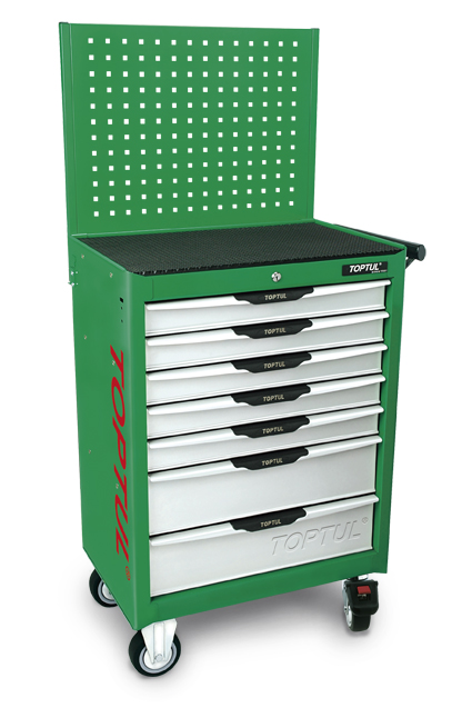 Bakplata ofan á verkfæravagn