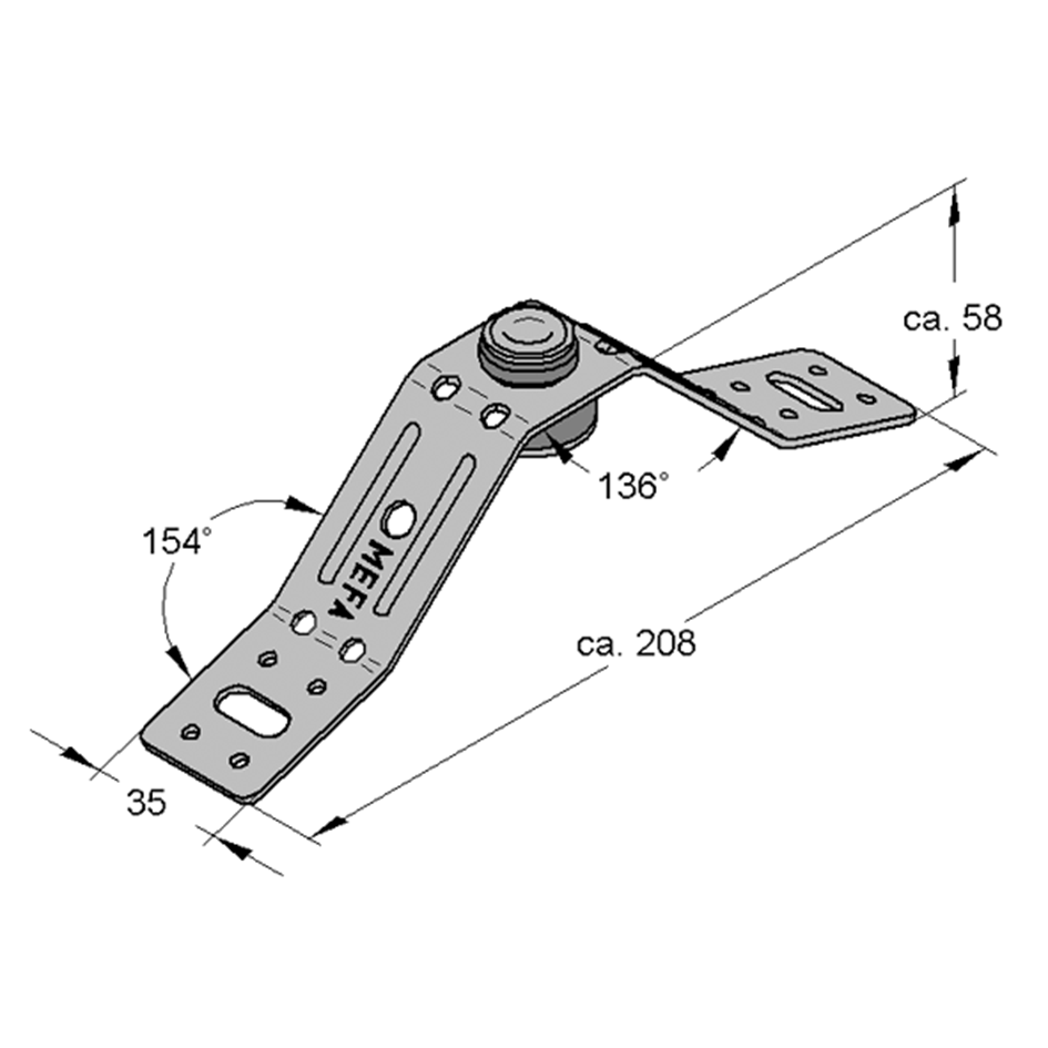 Trapisu-festing 10m SBR M8/10