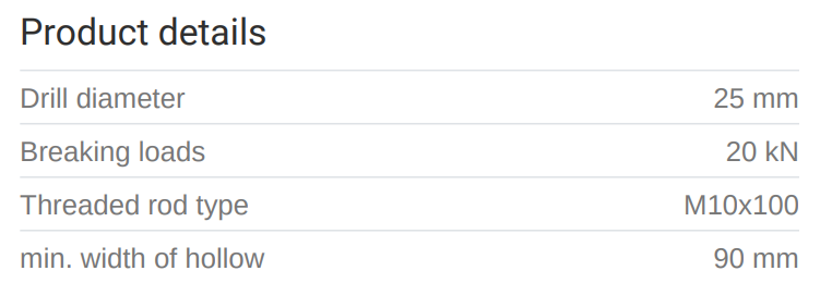 Veltibolti M10x100mm (25)