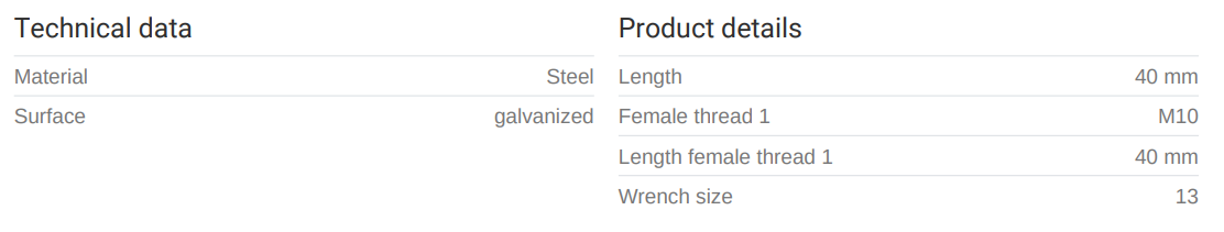 Langrær 10x40mm Könnt.