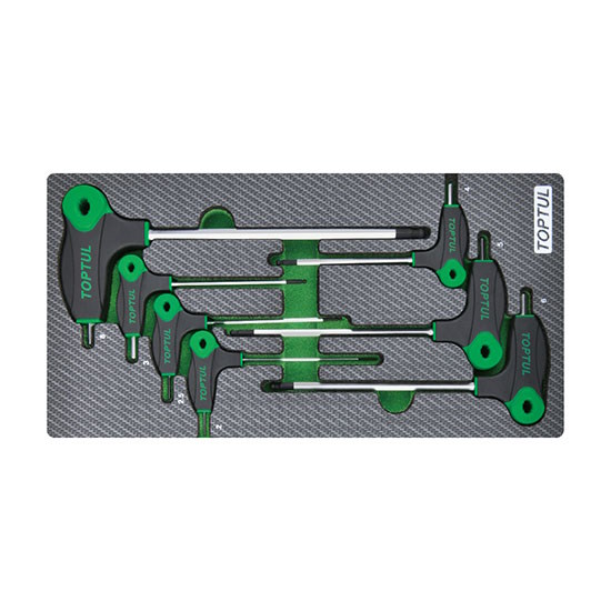 Sexkantsett L-Type svampur 7 hluta (Carbon)