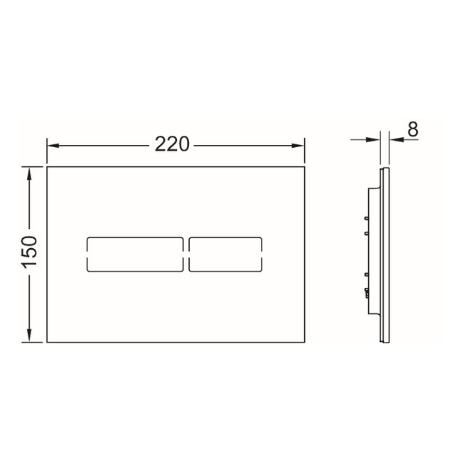 TECElux Mini Svartur Snertifrír