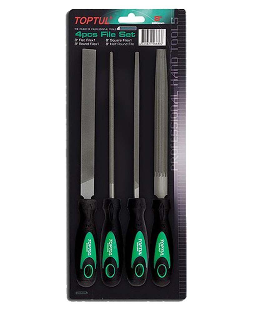 Þjalasett  8" Toptul 4stk