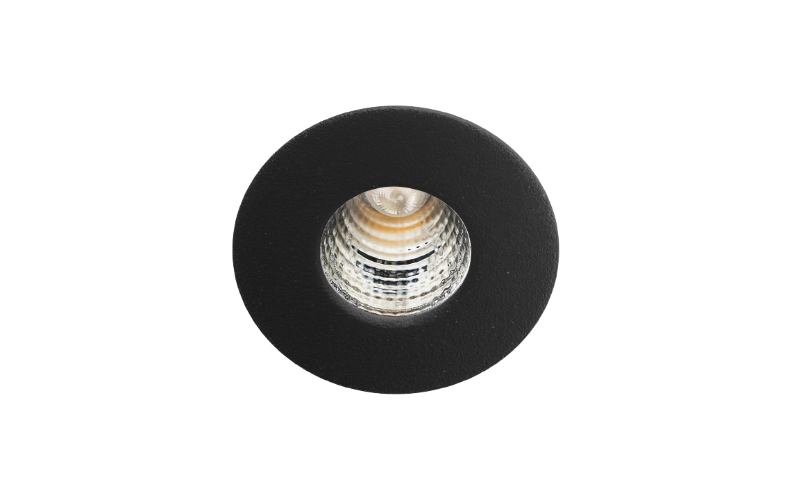 Nano svart 2700K IP44 1W 80lm 350mA 36° Gatmál: 25mm 