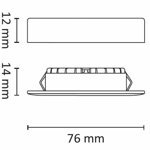 UNOCOB Slim LED ljós 3x4W Svart WD 160mA IP44 400lm 40° NÝTT
