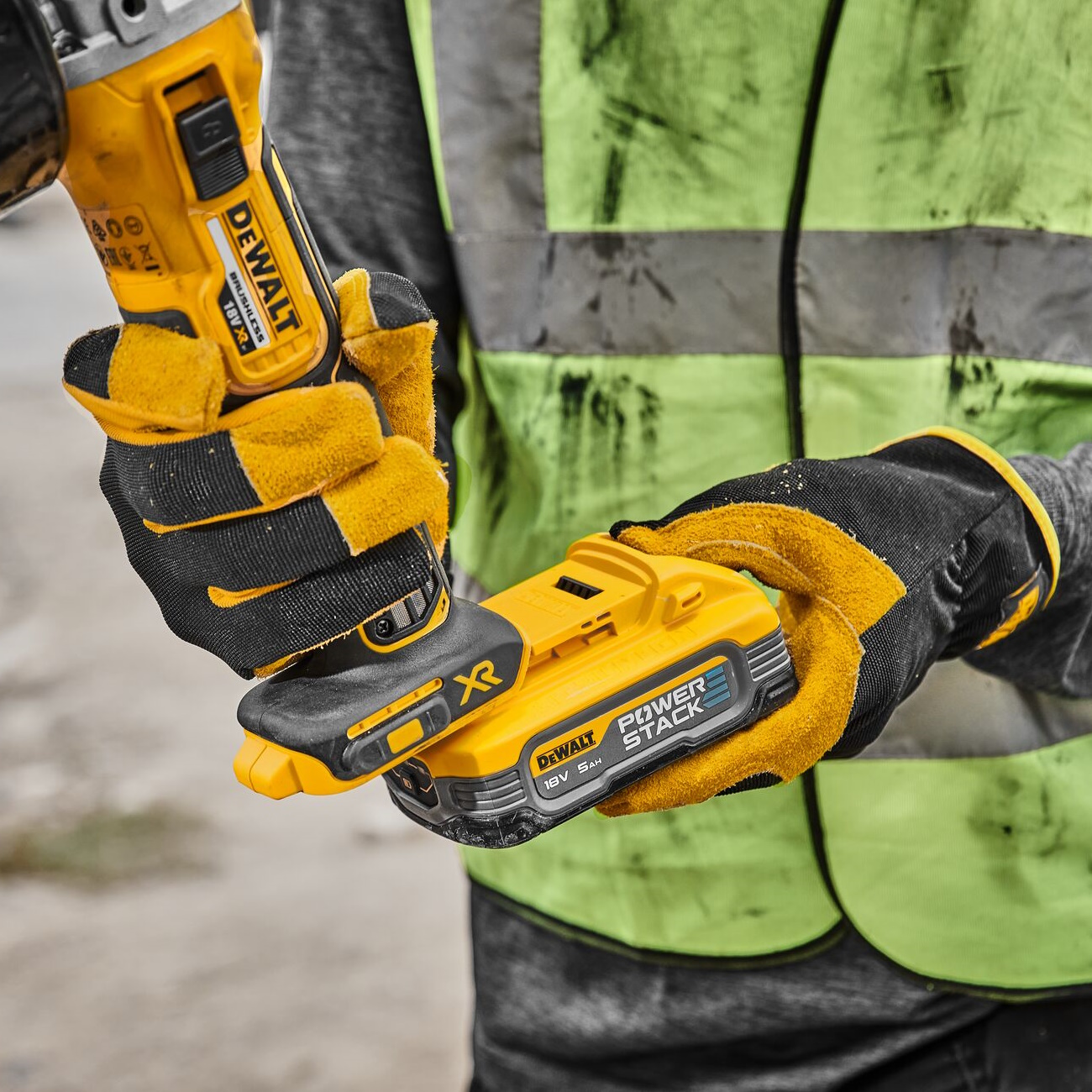 Slípirokkur 18V XR 125mm 2X5,0Ah powerstack