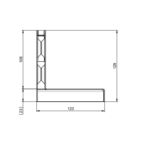 V100 Brickslot Asym. 0,5m Galv C250