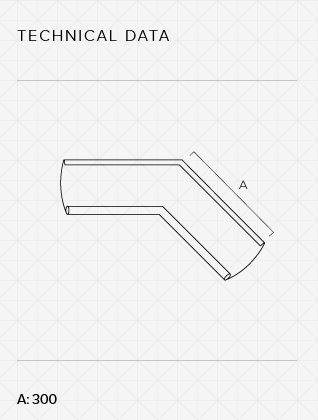 Innhorn 125 45° Silfur Grátt