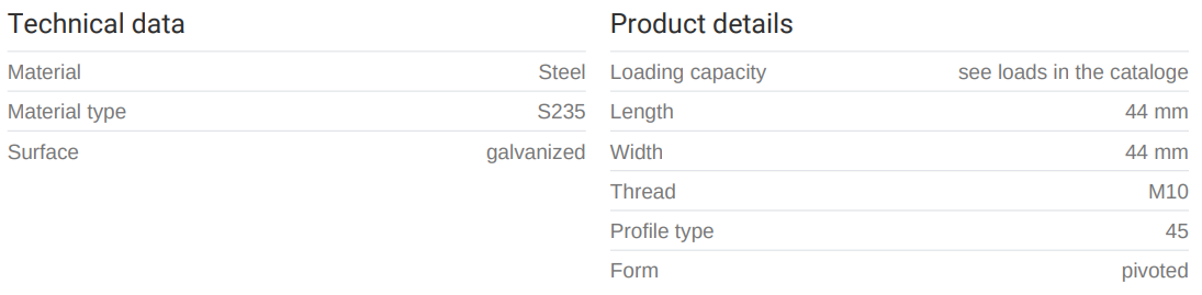 Brautarró quick M10 f/braut STEX 45 MP 36mm x 20mm galv (30)