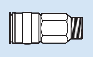 Kúpling 10SE UG 3/8" M10 BSP