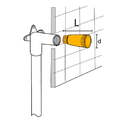 Tappi 1/2" Kopar Blár langur