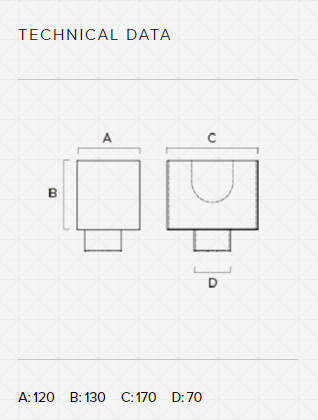 Kassi fyrir Niðurfall ólitaður