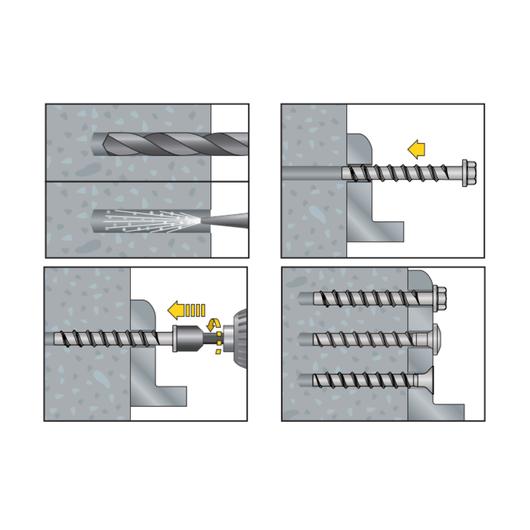 Múrskrúfa - 10-90/5 SW15 Zink flaked