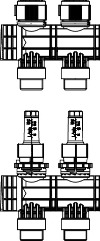 TECE SLQ Kista 2+2 m / flæðiglasi