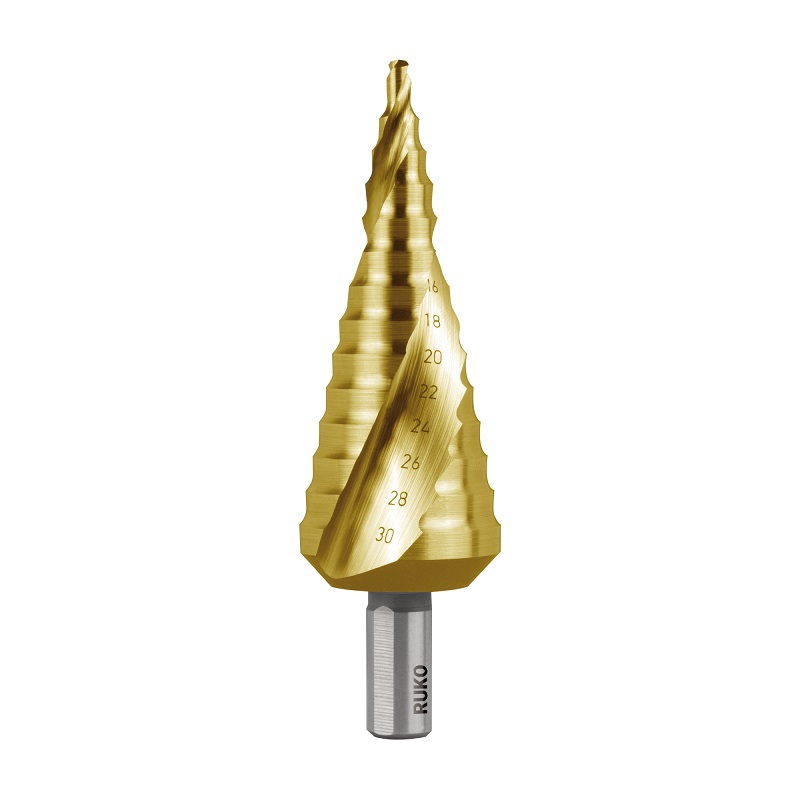 Þrepabor HSS-TiN. 4,0-30mm