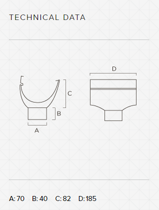 Stútur 70 beinn svartur