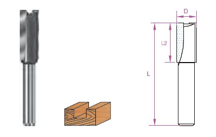 Fræsitönn bein 8mm