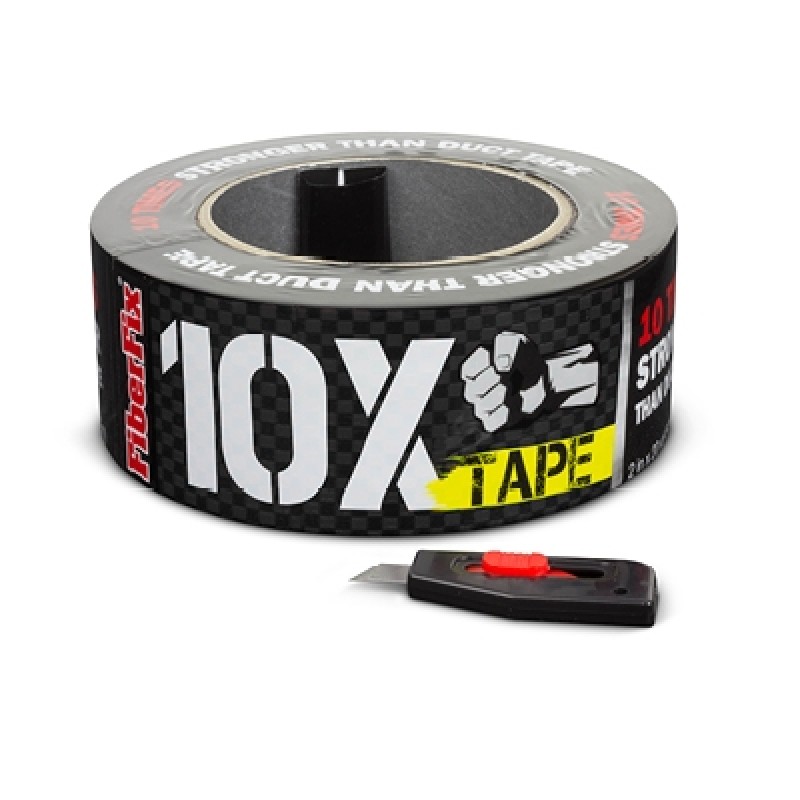 Strigateip 10X m.hníf Svart Fiberfix