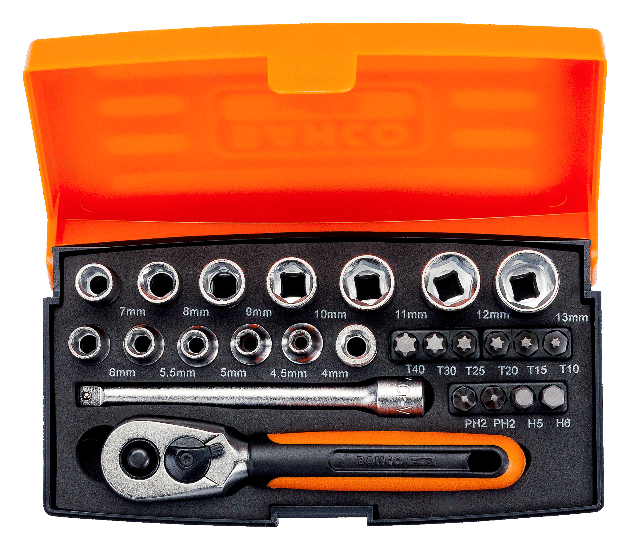 Topplyklasett 1/4" 25 stk