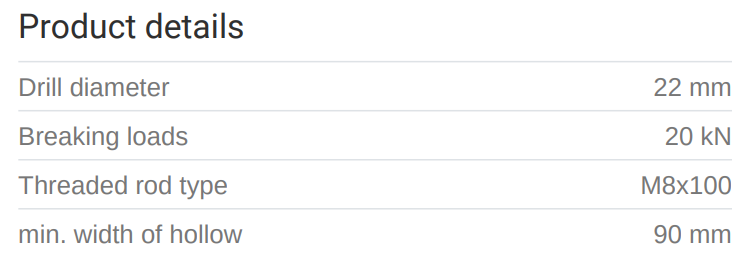 Veltibolti M8x100mm (50)