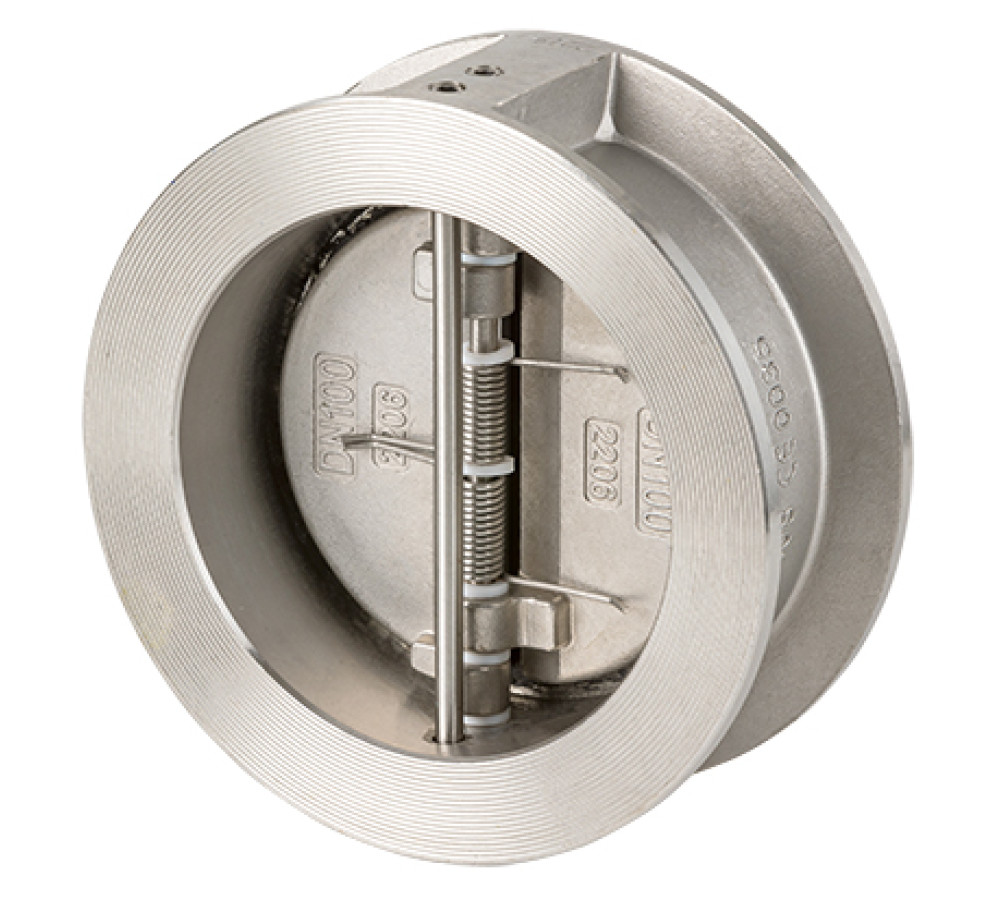 Tvö-Spjöld-Einstrl.loki DN300 Ryðfrír