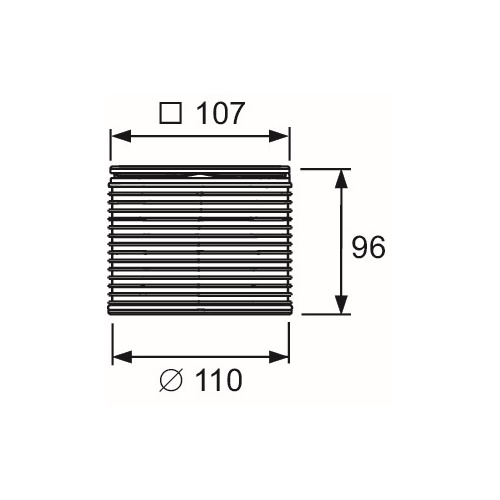 Toppur 100mm TECE Drainpoint S Stál rammi