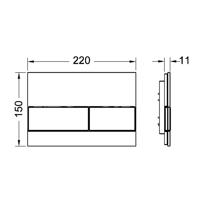 TECE Square Glass Svart Svart