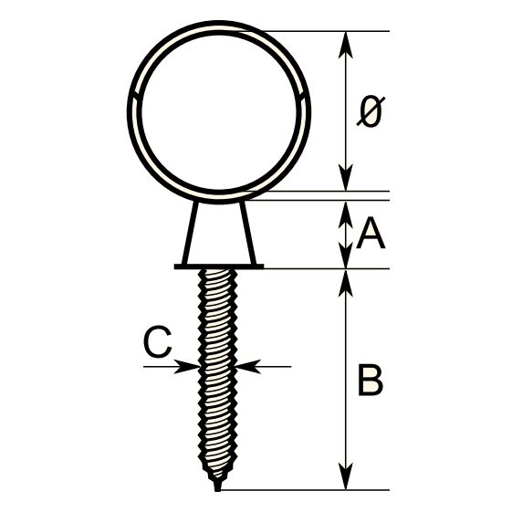 RYÐF.SPIKE FEST.EINF. 22MM