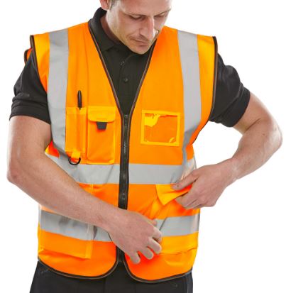 SÝNILEIKAVESTI GUL M/RENNIL. & VASA L