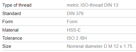 Vélsnittappi og bor saman í pakka 12mm