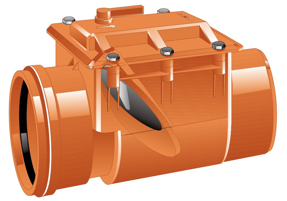 PVC Einstefnuloki 200 mm 