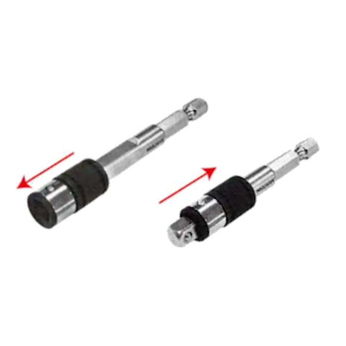 Skrúfbitahaldari 70 mm með kúplingu og fyrir 1/4" toppa.