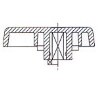 Handfang á Kúluloka 32mm UPVC