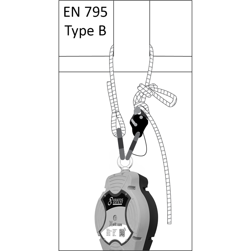 VYSKA - Work Positioning Kernmantle Rope Lanyard with grip adjuster (10 m) 