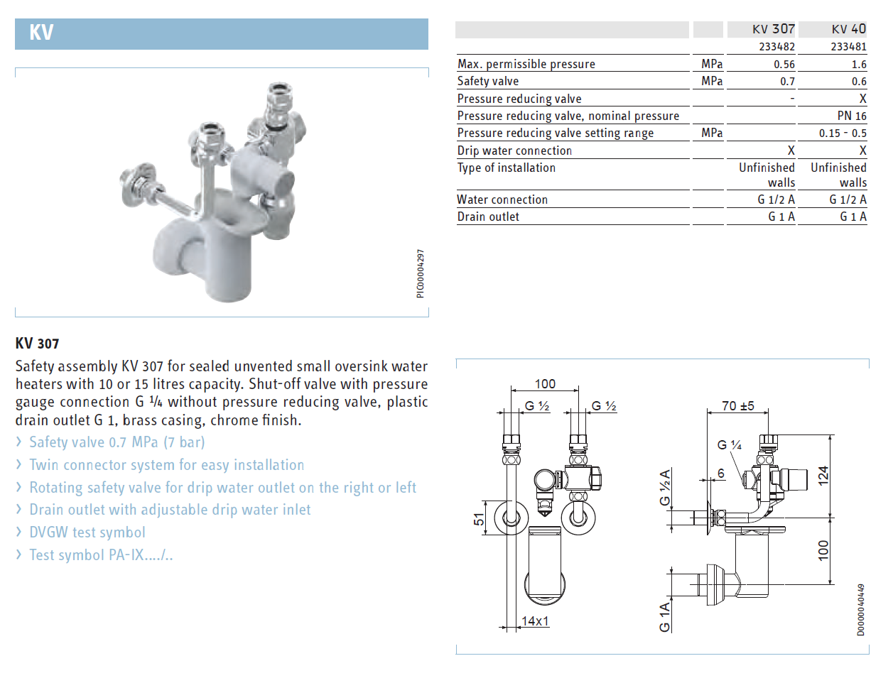 Stiebel Öryggisloki KV307 f.10 & 15 lítra