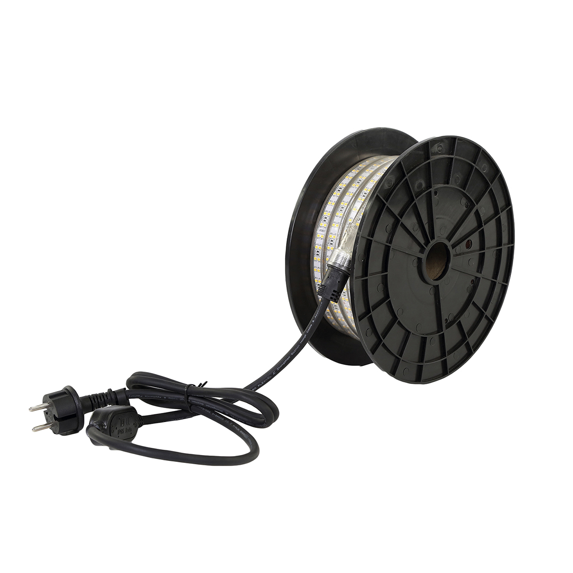 Vinnuljósaborði LED 10m á kefli RANCEO 1500lm/m 4000K IP65 m. Schuko kló 