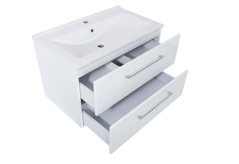 NORTIQ Bakkedhal skúffueinig 60x45 Hvítt glans