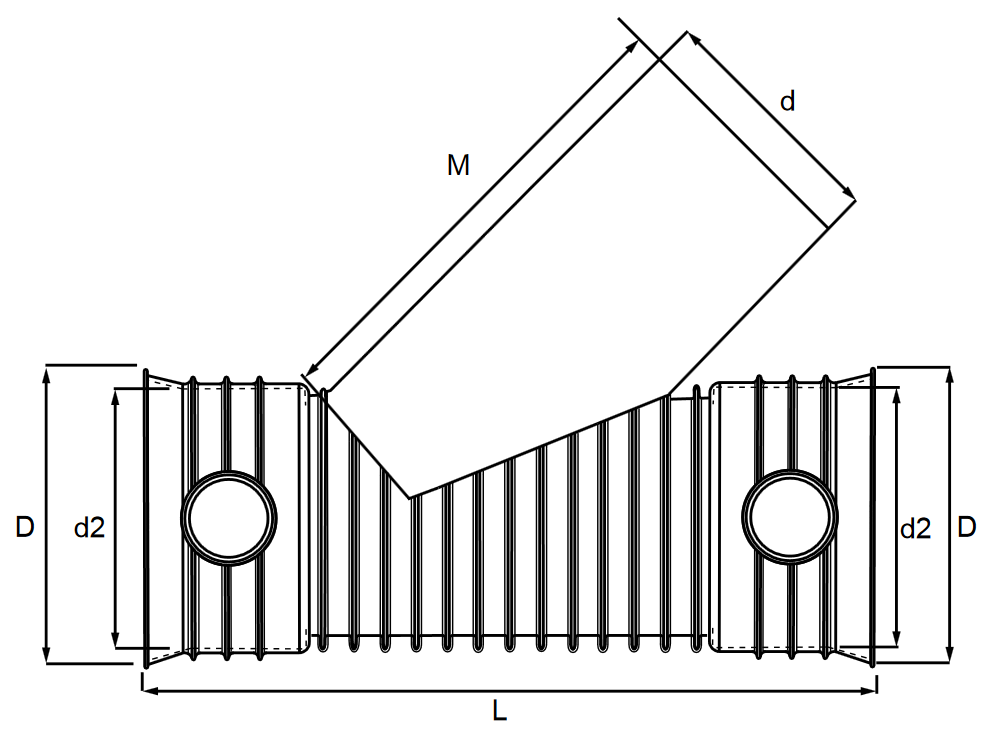 MAGNACOR YFIR Í KG2000 GREIN DN250/160
