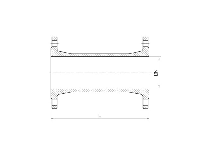 Flangsuð framlenging DN100/L60