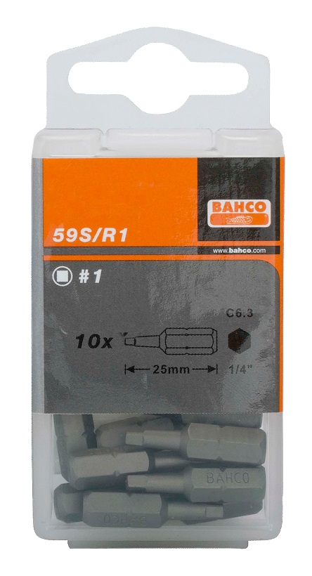 Skrúfbitar ferkant no.4 - 10stk