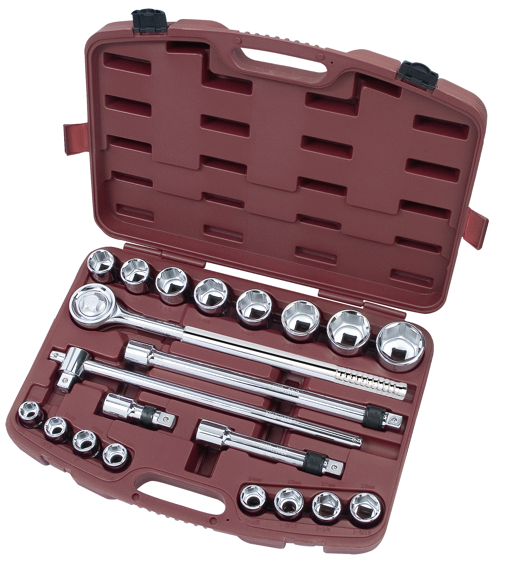 Topplyklasett 3/4" m/ framl.