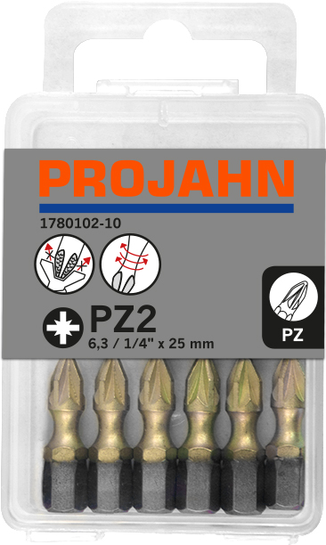 Skrúfbiti 25mm PH2 10 stk STAR