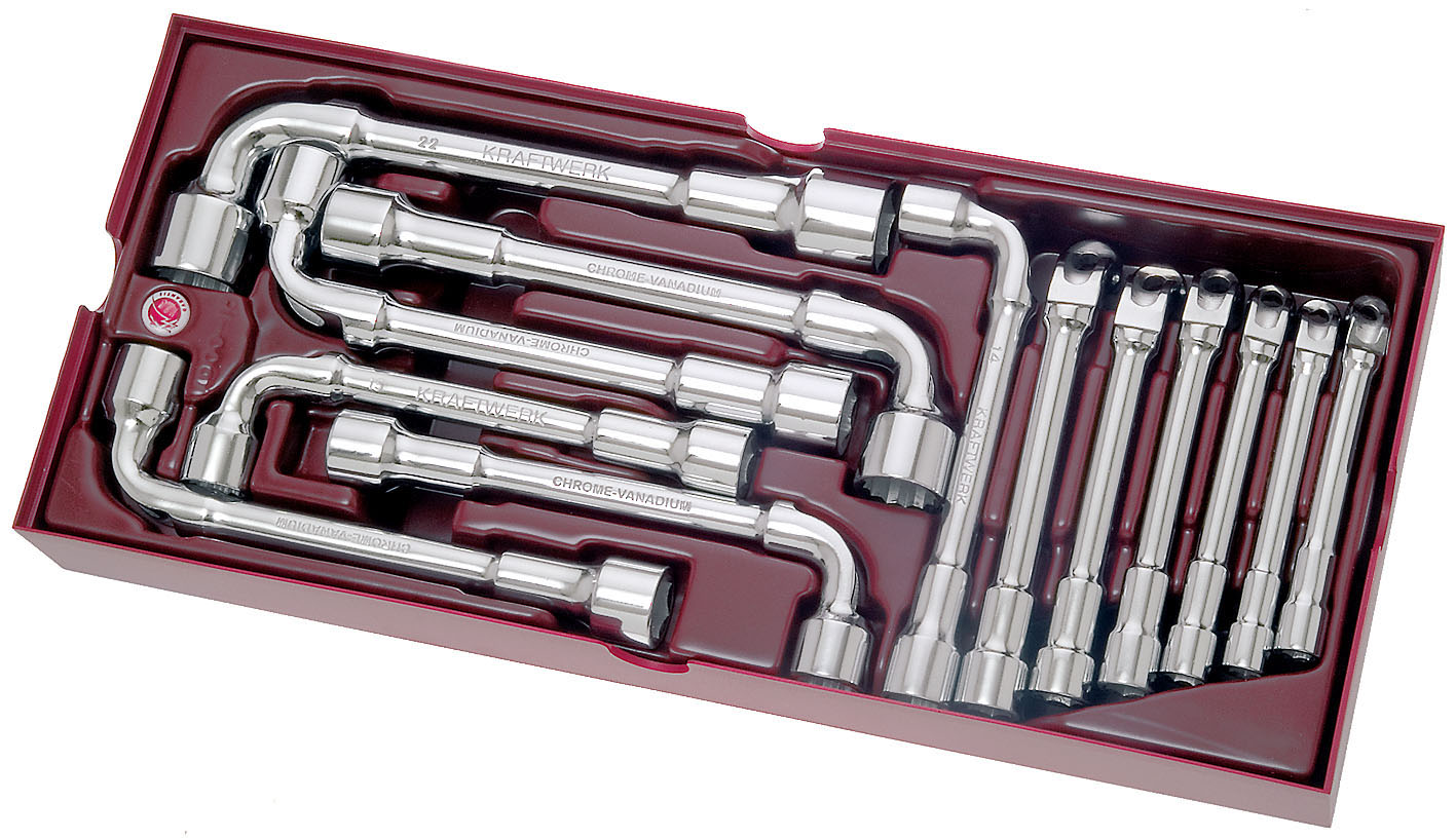 Bakki í skáp 13stk röralykl.