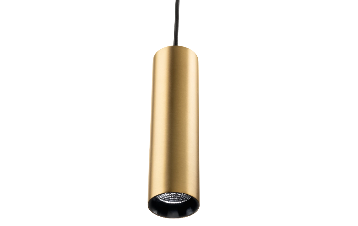 Zip Tube Mini Brass 2700K Susp. 880lm Trailing Edge Dimm
