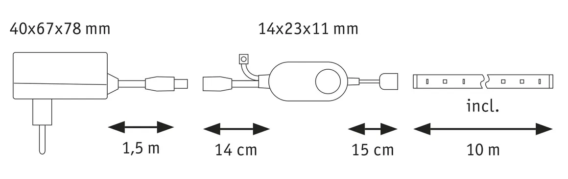 PAULMANN Ledborði 10m RGB Zigbee