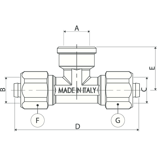 Lauskóna Múffu Té 20x1/2" f/Álpex
