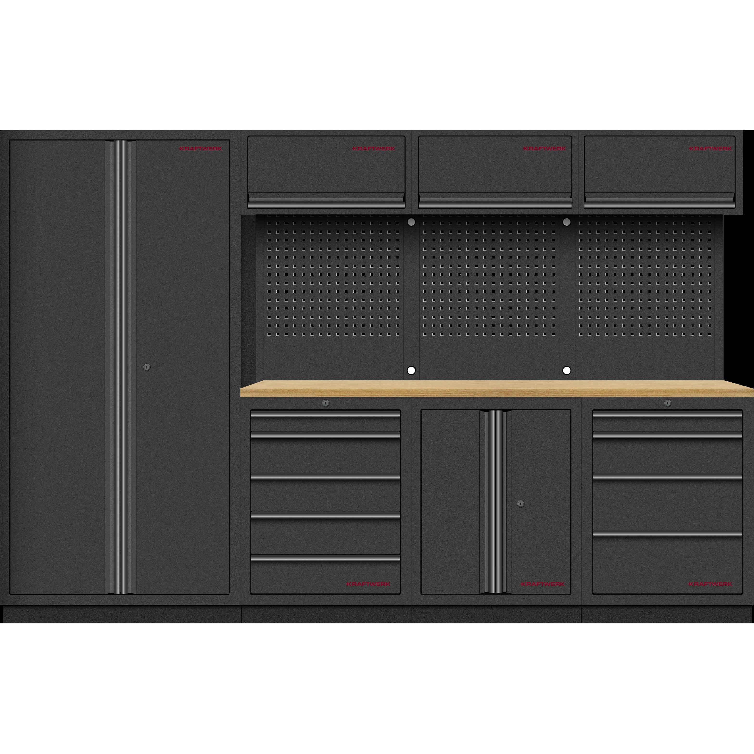 Skápasamstæða MOBILIO 4 einingar, svört