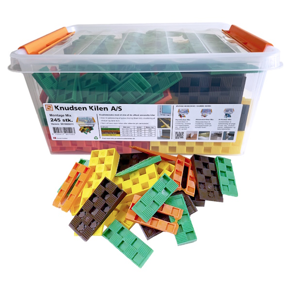 Plast fleigar blandað 245 stk box 