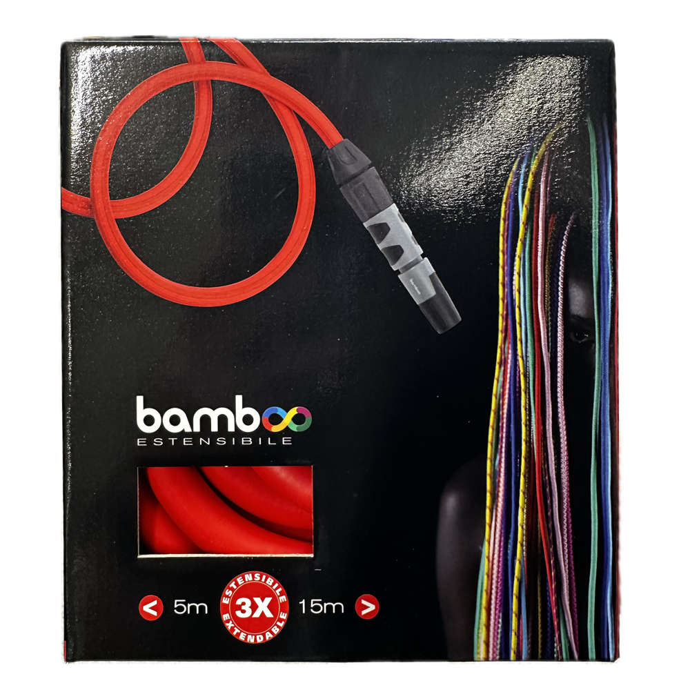 Garðslanga 5-15m Bamboo rauð með byssu og kúplingar